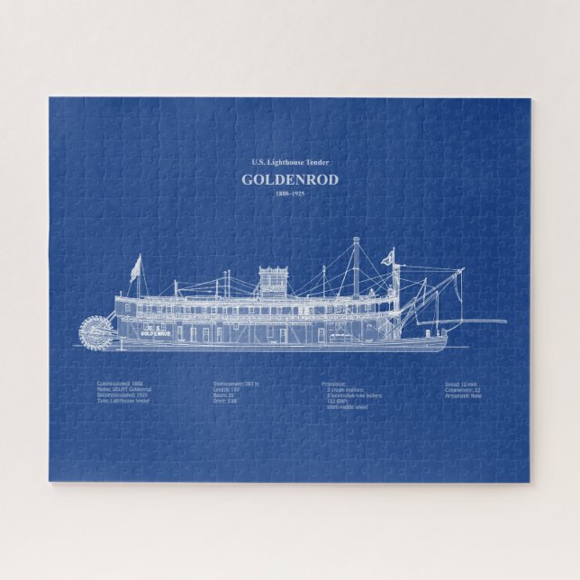USCG Lighthouse Tender Goldenrod - ABD Puzzle (Horizontal)