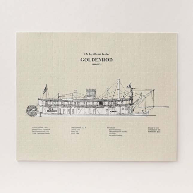 USCG Lighthouse Tender Goldenrod - SBD Puzzle (Horizontal)