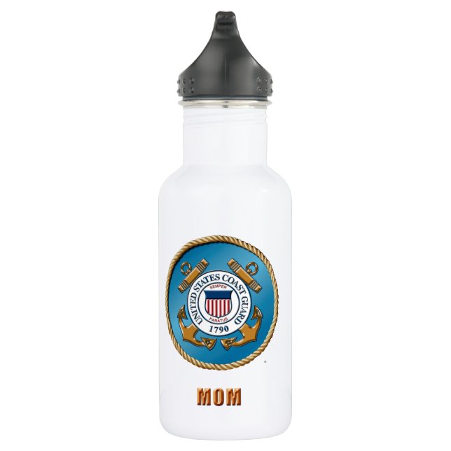 USCG Mama Custom Water Flasche (18 oz) Trinkflasche (Rechts)
