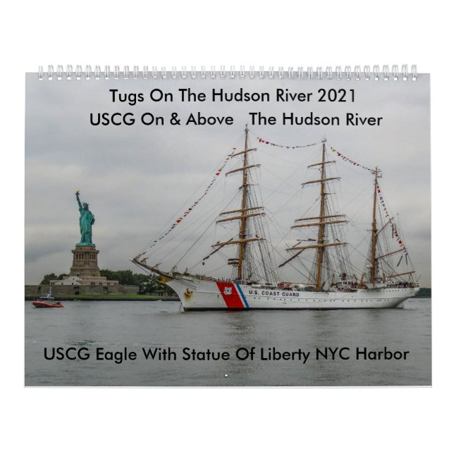 USCG On & Over the Hudson River 2021 Calendar Kalender (Titelbild)