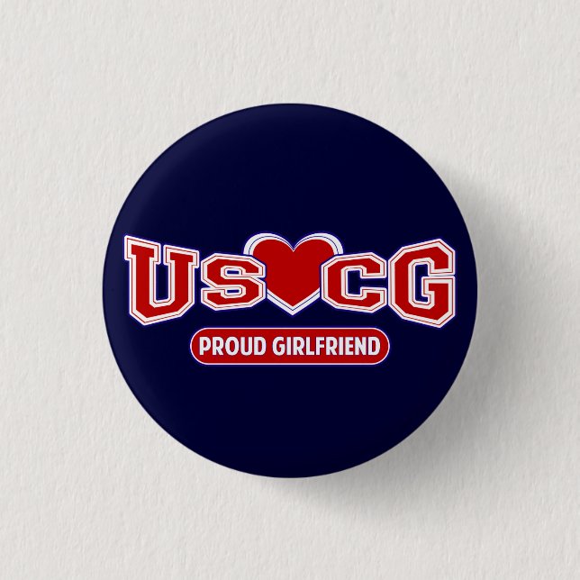 USCG Proud Girlfriend Button (Vorderseite)