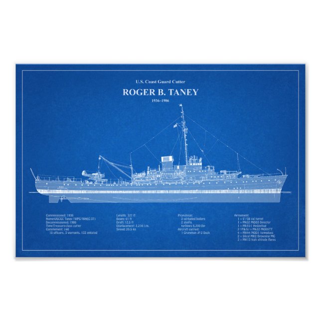 USCG Roger B. Taney Whec-37 - ABD Fotodruck (Vorne)