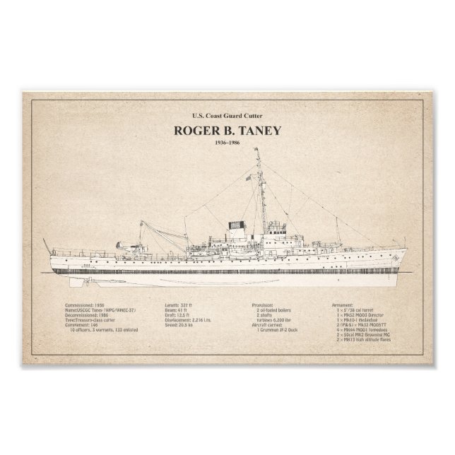 USCG Roger B. Taney Whec-37 - SBD Fotodruck (Vorne)