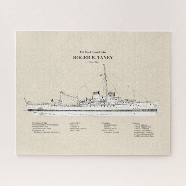 USCG Roger B. Taney Whec-37 - SBD Puzzle (Horizontal)