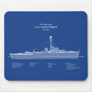 USCG USS Albuquerque PF-7 - ABD Mousepad