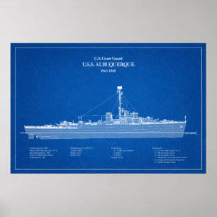 USCG USS Albuquerque PF-7 - ABD Poster