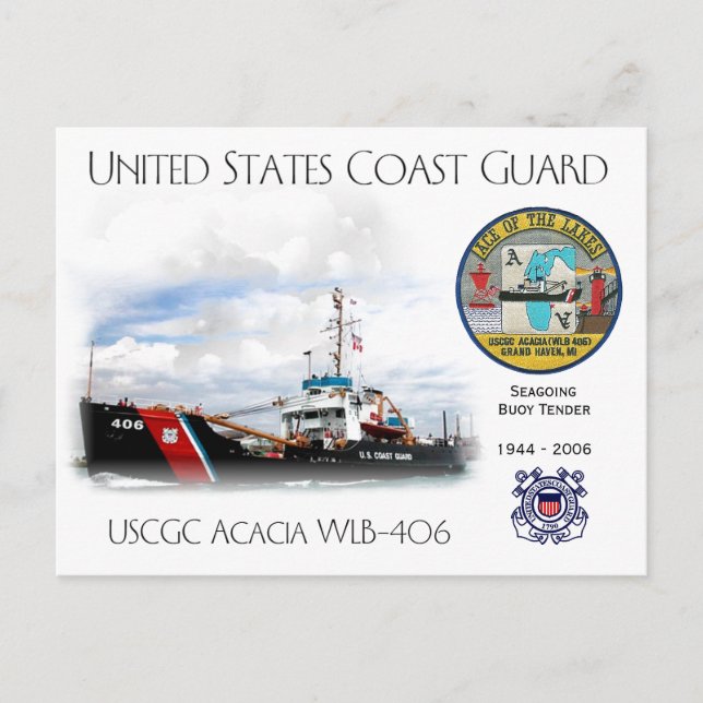 USCGC Acacia WLB-406 Buoy Tender Postkarte (Vorderseite)