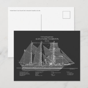 USCGC Alexander Hamilton wix-272 - ABD Postkarte