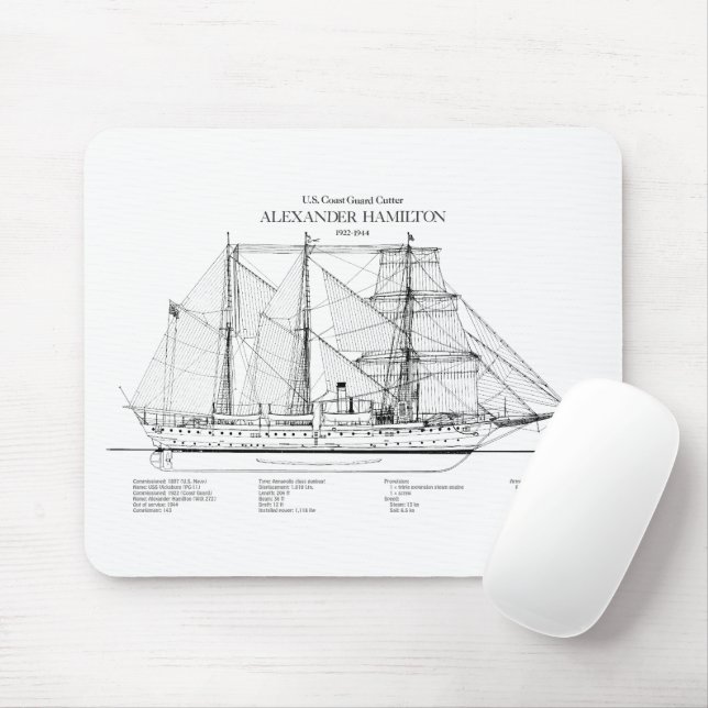 USCGC Alexander Hamilton wix-272 - SBD Mousepad (Mit Mouse)