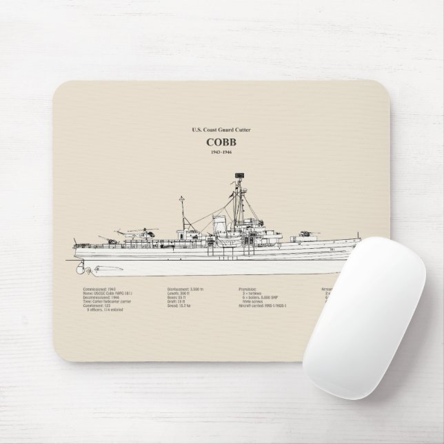 USCGC Cobb wpg-181 - SBD Mousepad (Mit Mouse)
