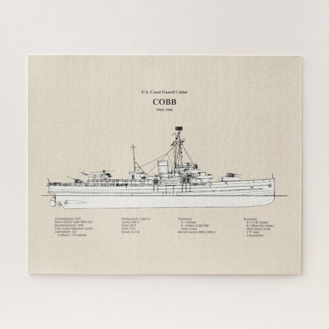 USCGC Cobb wpg-181 - SBD Puzzle (Horizontal)