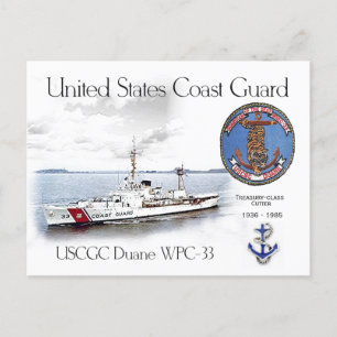 USCGC DUANE WPC-33 CUTTER POSTKARTE