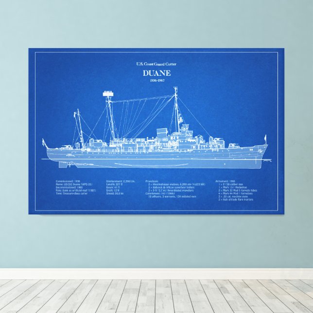 USCGC Duane wpg-33 - ABD Leinwanddruck (Insitu (Holzboden))