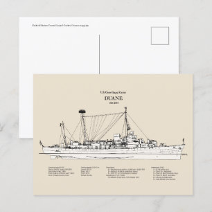 USCGC Duane wpg-33 - SBD Postkarte