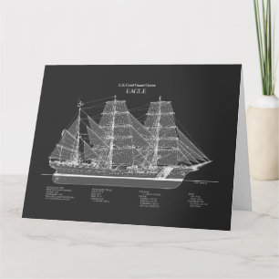 USCGC Eagle wix-327 - PD Dankeskarte