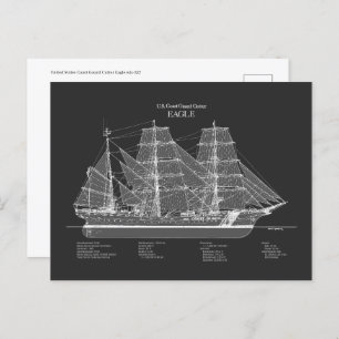 USCGC Eagle wix-327 - PD Postkarte