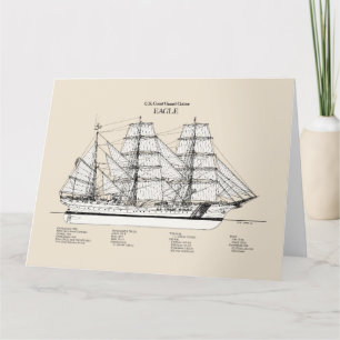 USCGC Eagle wix-327 - SBD Dankeskarte