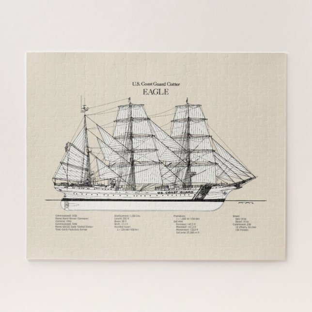 USCGC Eagle wix-327 - SBD Puzzle (Horizontal)