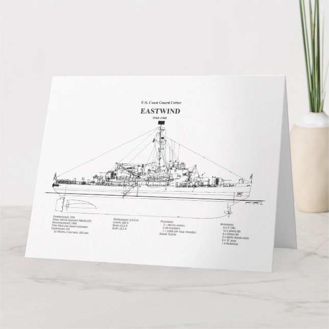USCGC Eastwind Waggb-279 - BD Dankeskarte (Vorderseite)