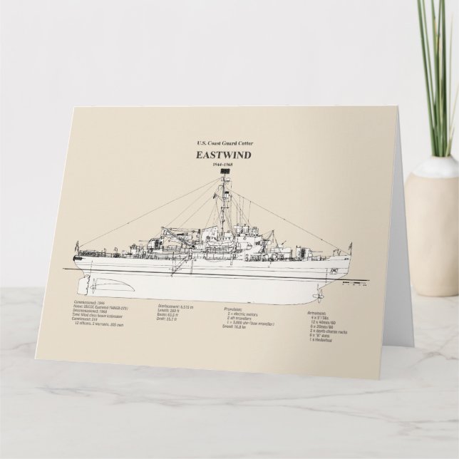 USCGC Eastwind Waggb-279 - SBD Dankeskarte (Vorderseite)