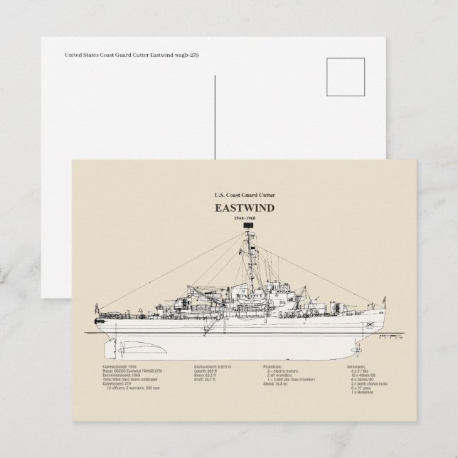 USCGC Eastwind Waggb-279 - SBD Postkarte (Vorne/Hinten)