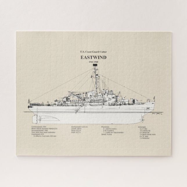 USCGC Eastwind Waggb-279 - SBD Puzzle (Horizontal)