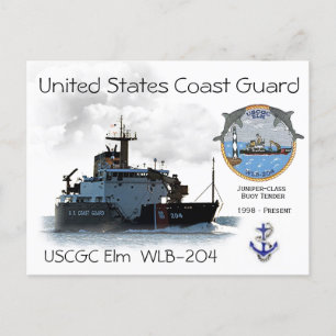 USCGC ELM WLB-204 BUOY TENDER POSTKARTE