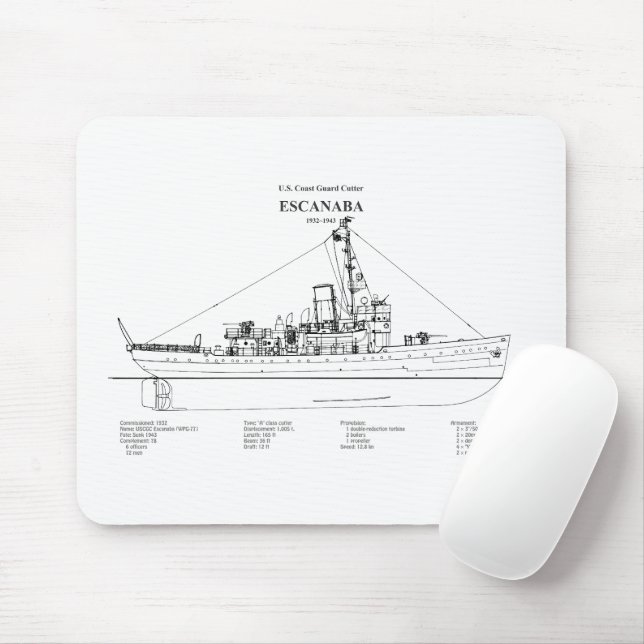 USCGC Escanaba wpc-77 - BD Mousepad (Mit Mouse)