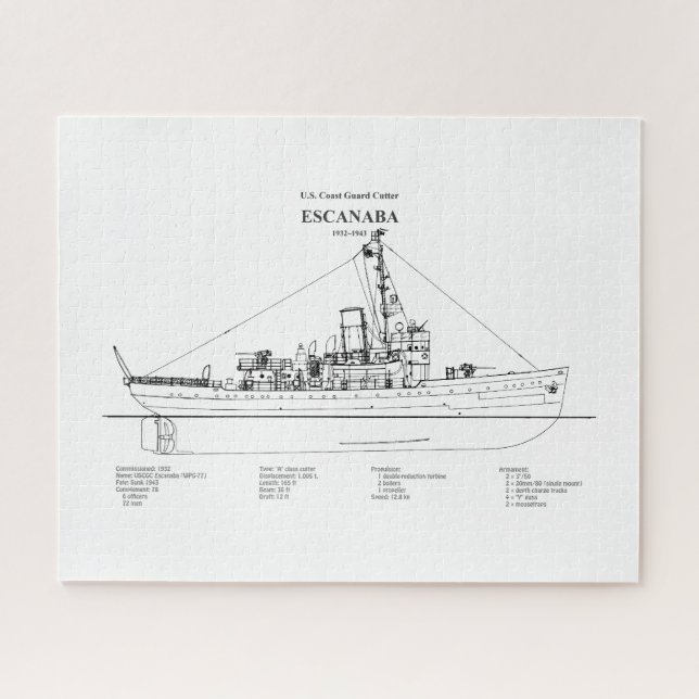 USCGC Escanaba wpc-77 - BD Puzzle (Horizontal)