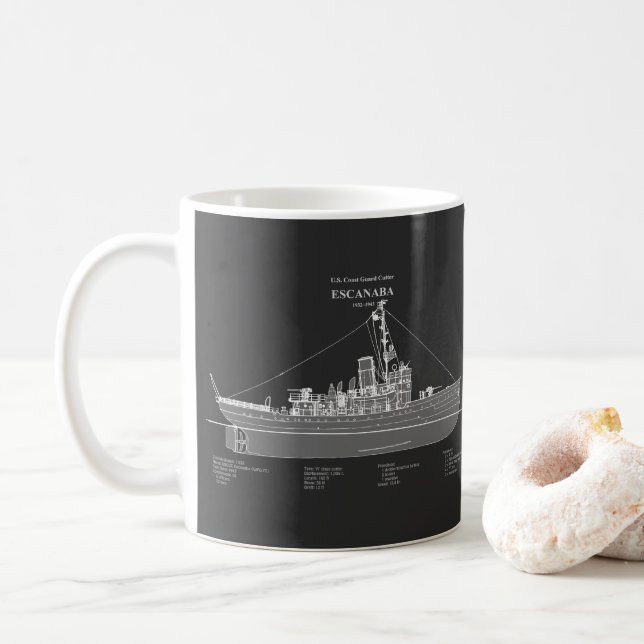 USCGC Escanaba wpc-77 - PD Kaffeetasse (Mit Donut)