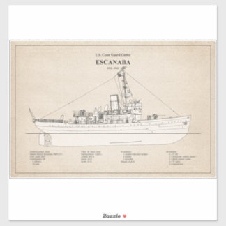 USCGC Escanaba wpc-77 - SBD Aufkleber