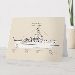 USCGC Escanaba wpc-77 - SBD Dankeskarte