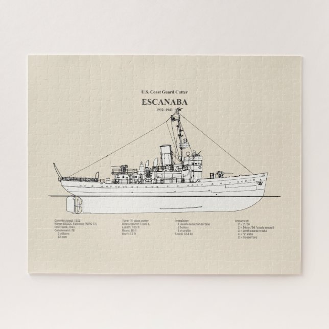 USCGC Escanaba wpc-77 - SBD Puzzle (Horizontal)