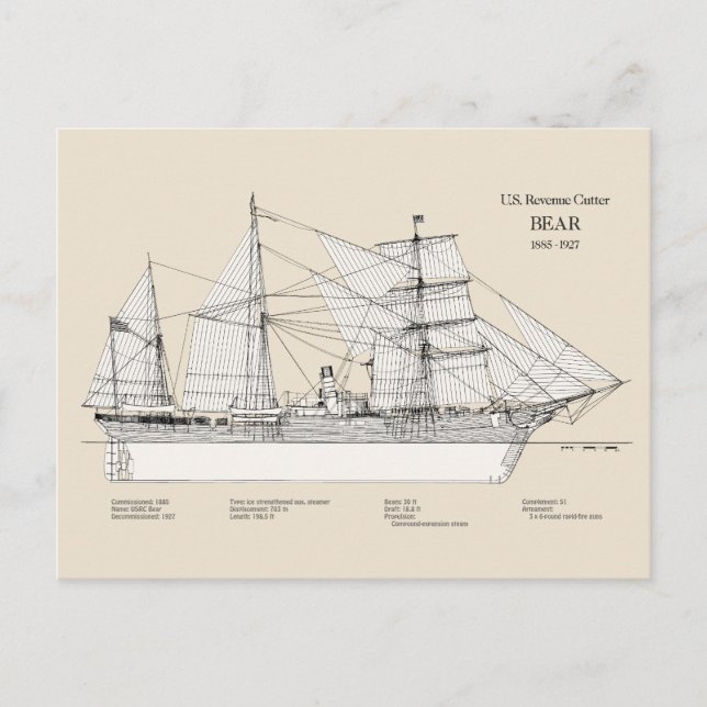 USCGRC USRC Bär - SBD Postkarte (Vorderseite)