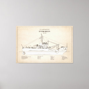 USCGT Evergreen wlb-295 - SBD Leinwanddruck