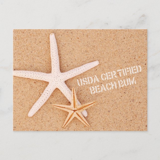 USDA Certified Beach Bum Postkarte (Vorderseite)