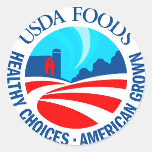 USDA Foods Runder Aufkleber