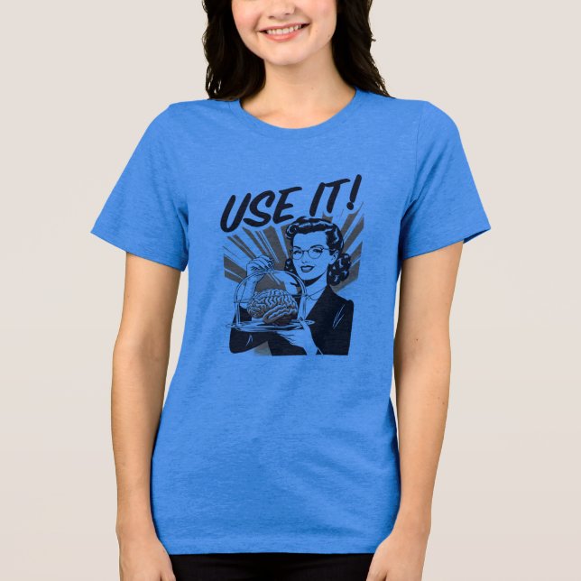 USE IT! Brain T-Shirt – Smart Minimal STEM Shirt – (Vorderseite)