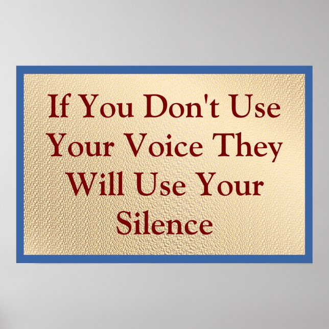 Use our Voice Poster (Vorne)