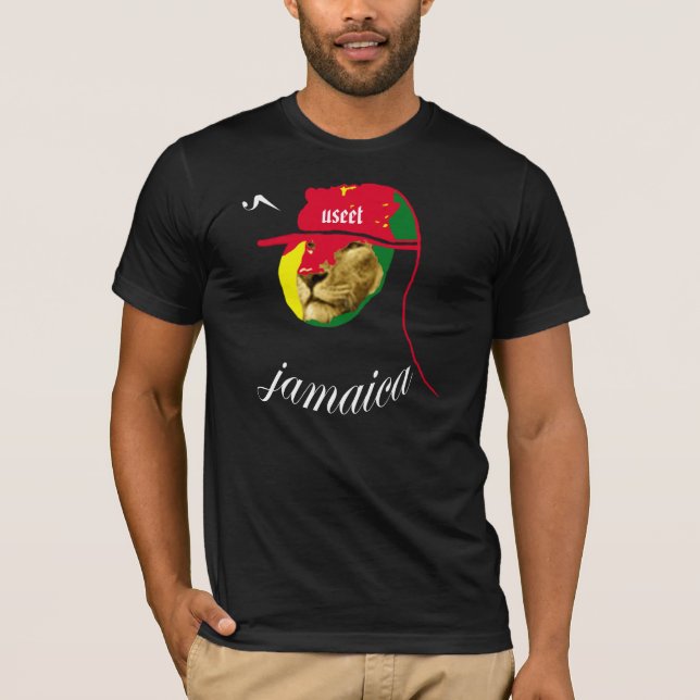 Useet Jamaika Lionhead schwarzer T - Shirt (Vorderseite)