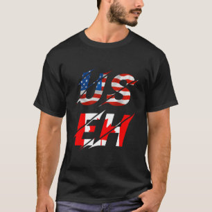 Useh America Canada Flag American Canadian T-Shirt