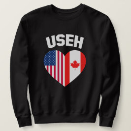 USEH America Canada Flag Funny American Canadian Sweatshirt