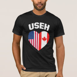 USEH America Canada Flag Funny American Canadian T-Shirt