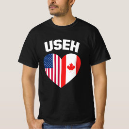 USEH America Canada Flag Funny American Canadian T-Shirt