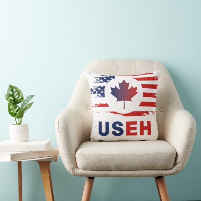 USEH Half Canadian American Canada USA Flag United Kissen (Stuhl )