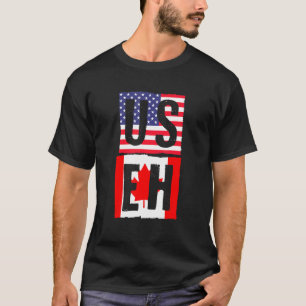 Useh kanadische Fahne Ahornblättriger Usa Flag Ame T-Shirt