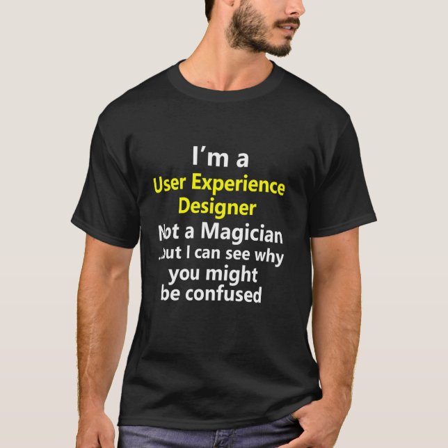 User Experience Designer UX Visuelles Frontend Des T-Shirt (Vorderseite)