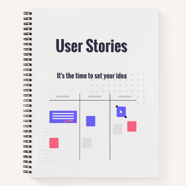 User Stories Notebook für Mitglieder des Agile Scr Notizbuch (Vorderseite)