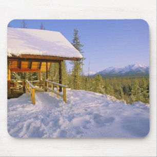 USFS Schnauss Cabin-Miete im Winter mit Blick auf Mousepad