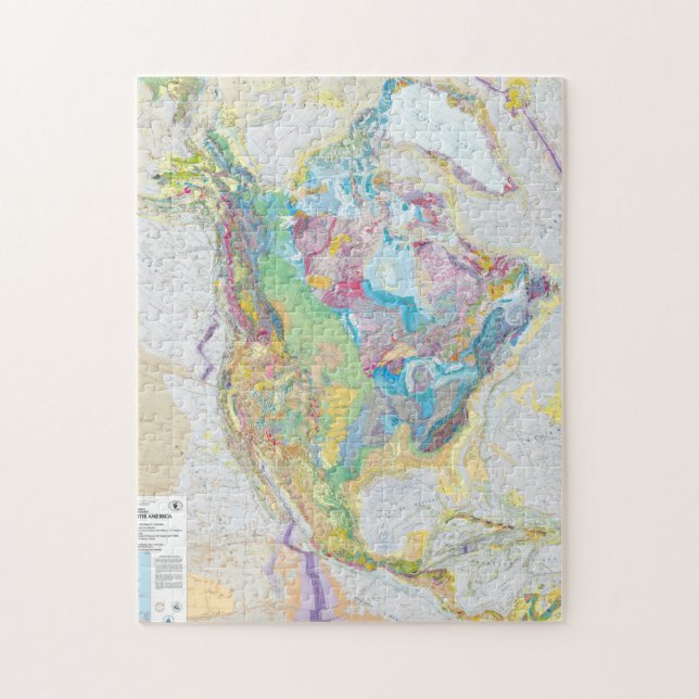USGS Geologic Map Nordamerika Puzzle (Vertikal)